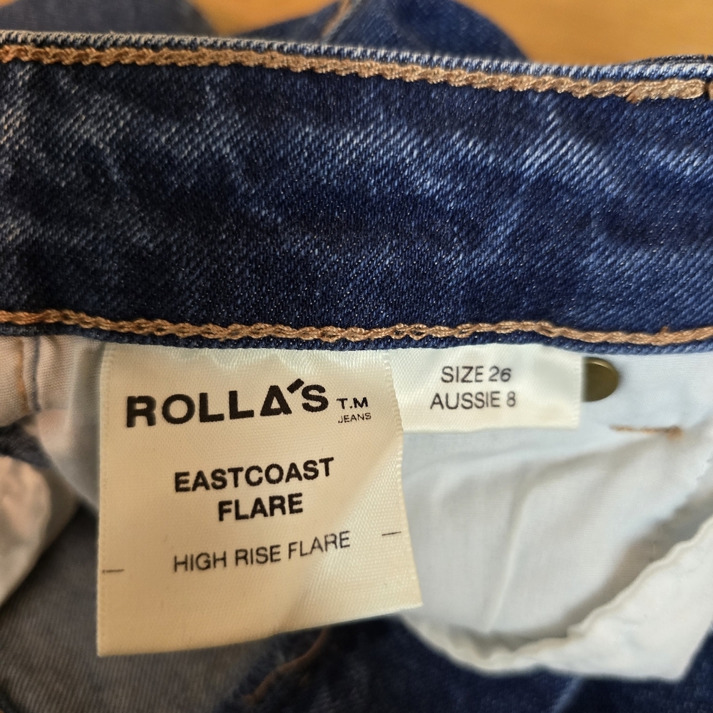 Rolla's East Coast Flare High Rise Jeans Medium Wash Size 26 - Picture 10 of 15